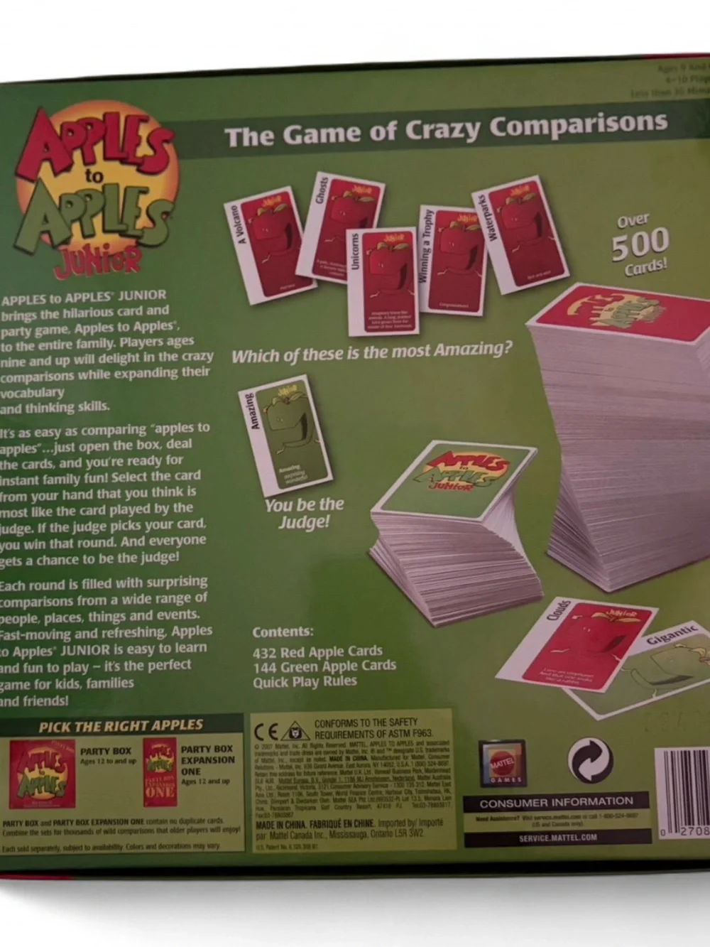 Mattel Apples to Apples Junior - Green and Red Box - Picture 2 of 2